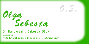 olga sebesta business card